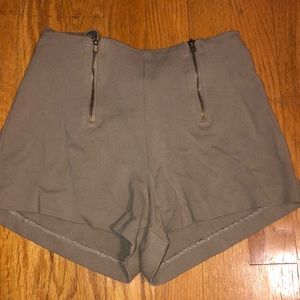 Nude color formal shorts